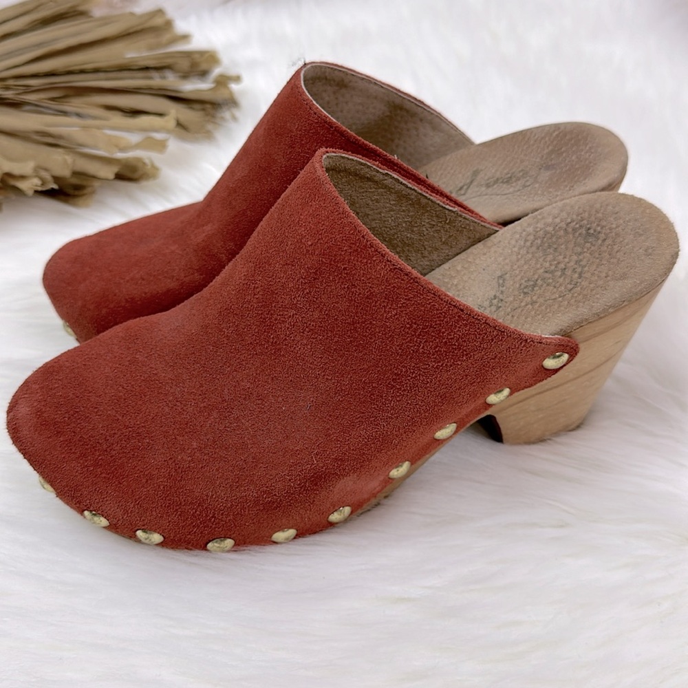Free People Ring Leader Suede Studded Clogs - Picture 4 of 9